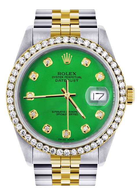 rolex datejust gold green face|Rolex Datejust green dial price.